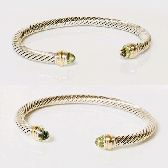 David Yurman Lemon Citrine Cable Cuff Bracelet - Picture 2 of 8